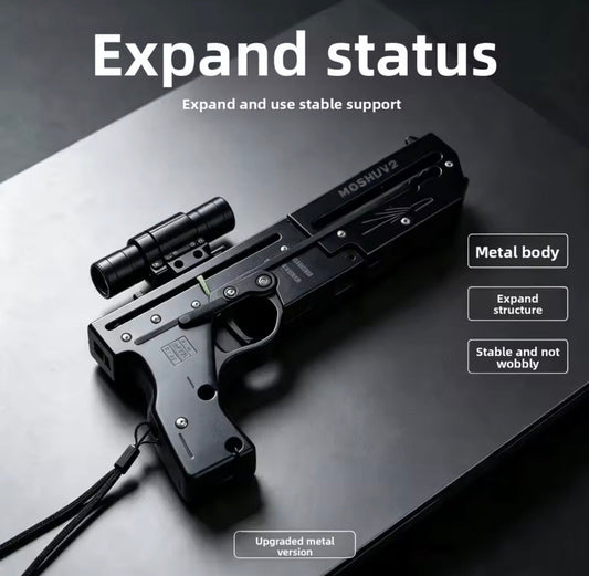 Wild Shot V2 – Foldable Card Slingshot With Scope & Laser + 200 Metal Pellets